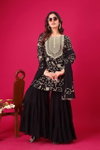 Tew Heavy Georgette Embroidery Work Top With Sharara Dupatta Exporters In India